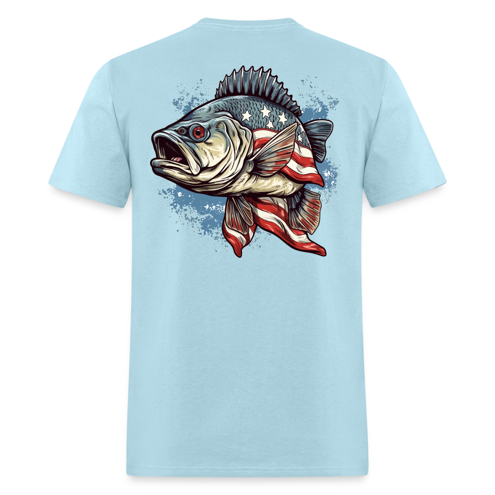 Patriotic Bass Tee! - powder blue