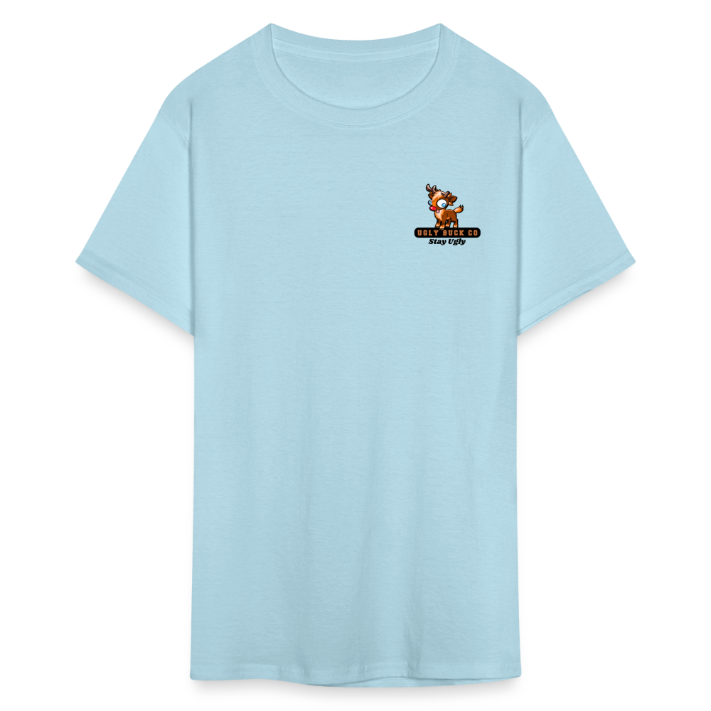 Four wheelin' Buck Tee! - powder blue