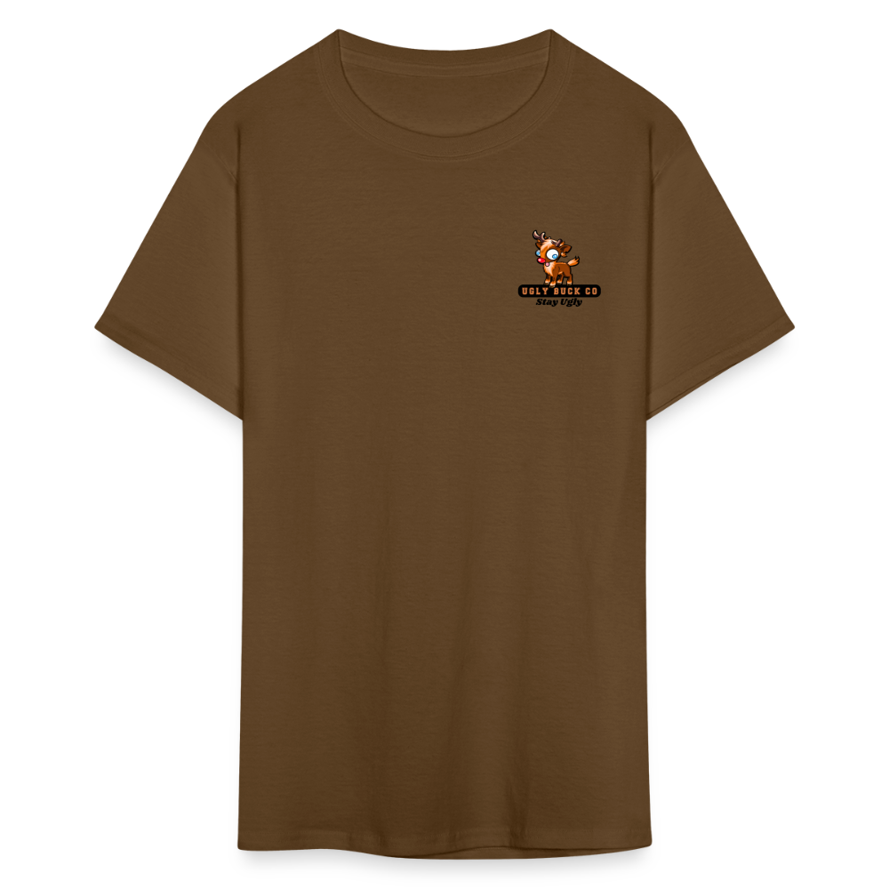 Im Dreaming Of An Ugly Buck Christmas Tee! - brown