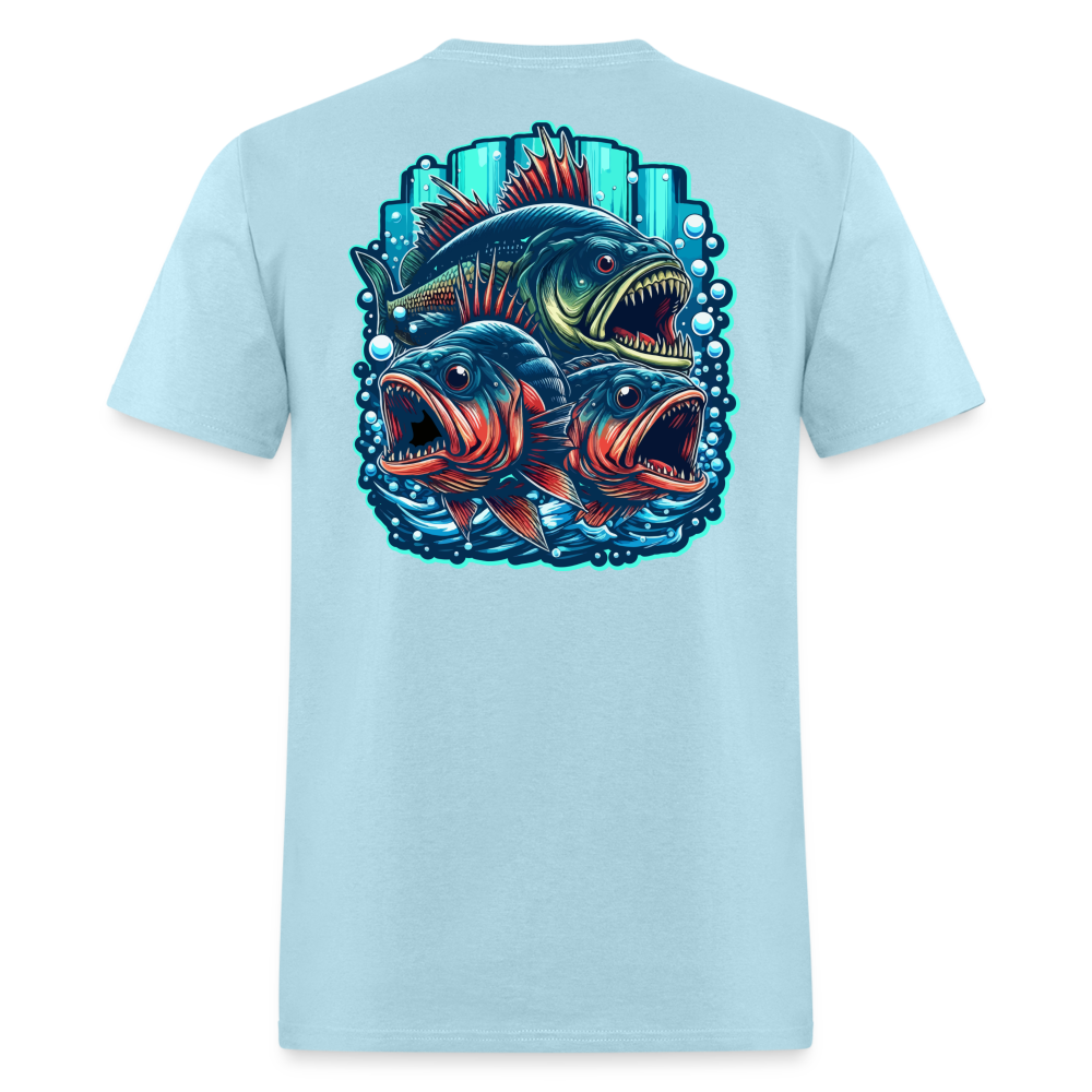 Fish Teeth Tee! - powder blue