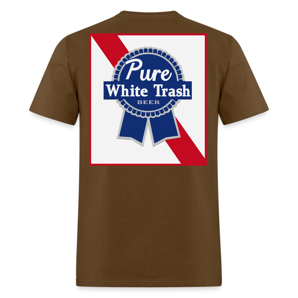 Pure White Trash Beer Tee! - brown