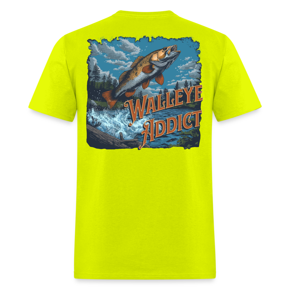 Walleye Addict Tee! - safety green