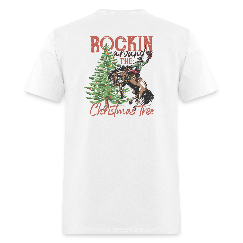 Rockin Around The Christmas Tree Tee! - white