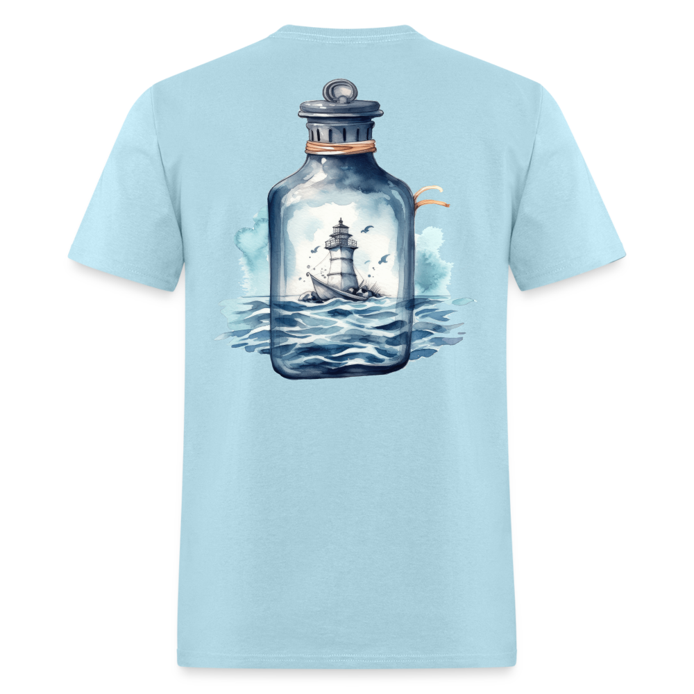 Lighthouse Bottle Tee! - powder blue