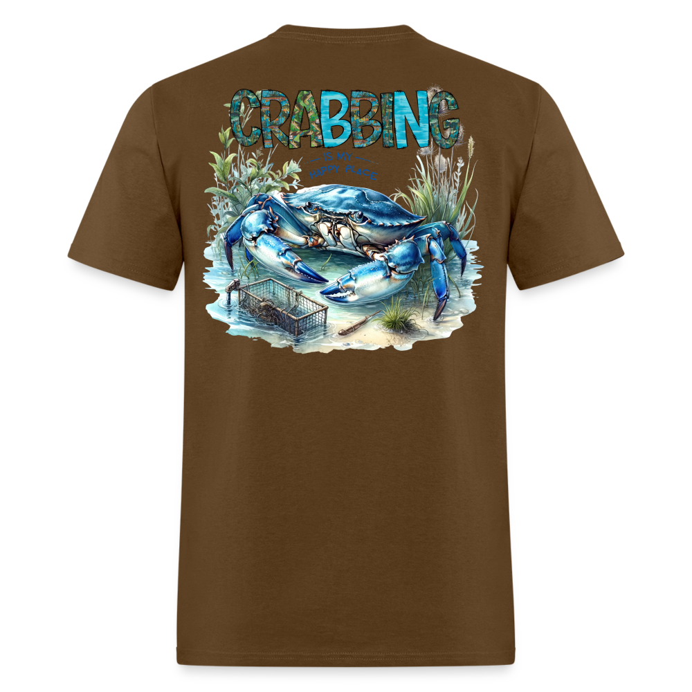 Crabbing Is My Happy Place Tee! - brown