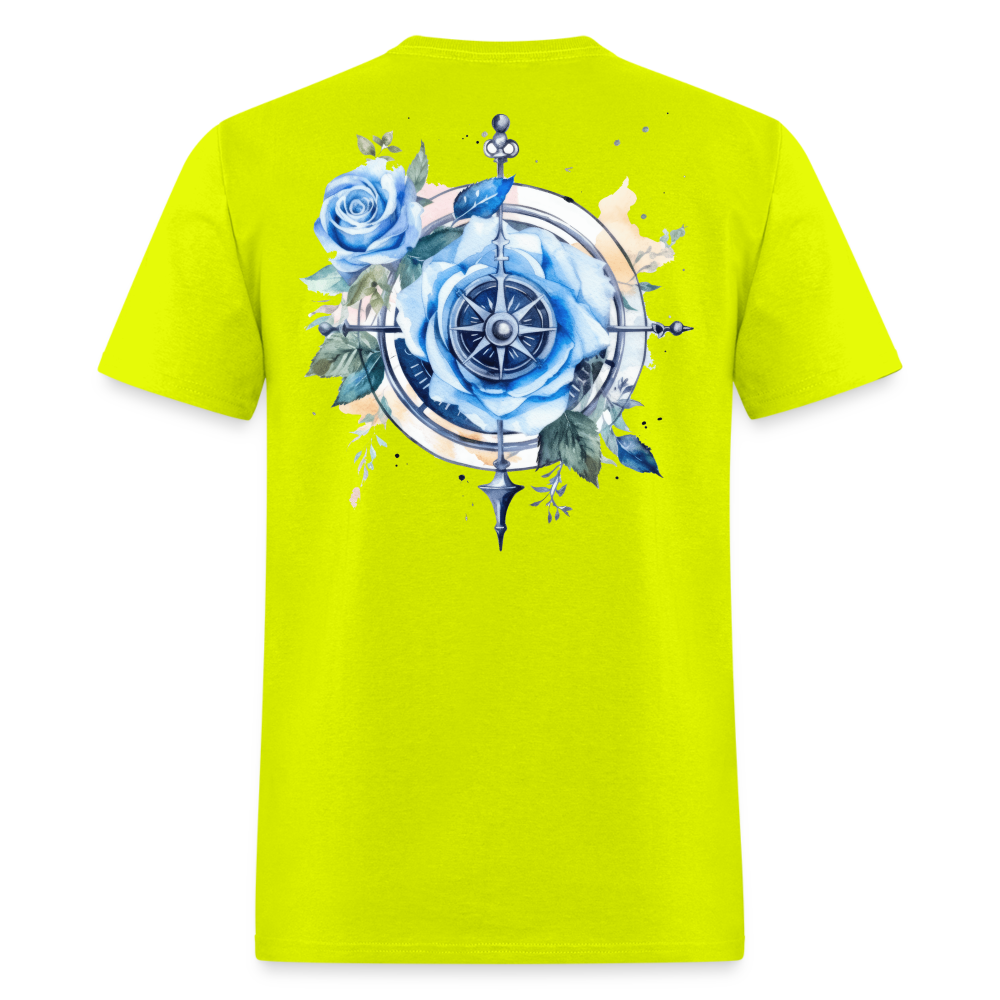 Rose Compass Tee! - safety green