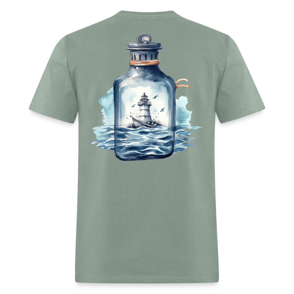 Lighthouse Bottle Tee! - sage