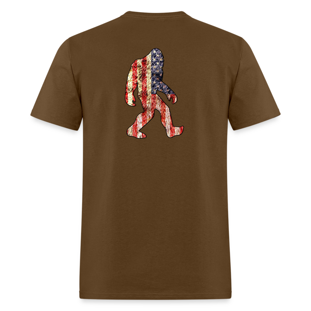 Patriotic Sasquatch Tee! - brown