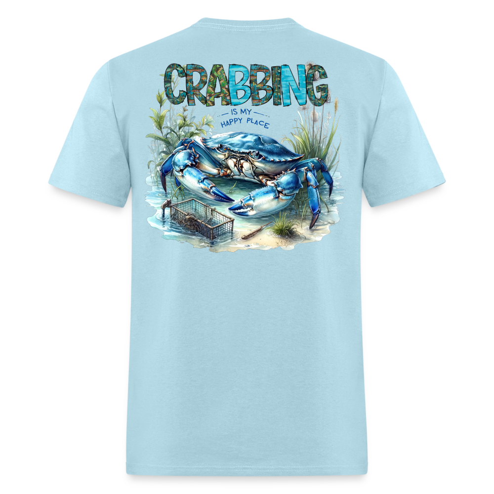 Crabbing Is My Happy Place Tee! - powder blue