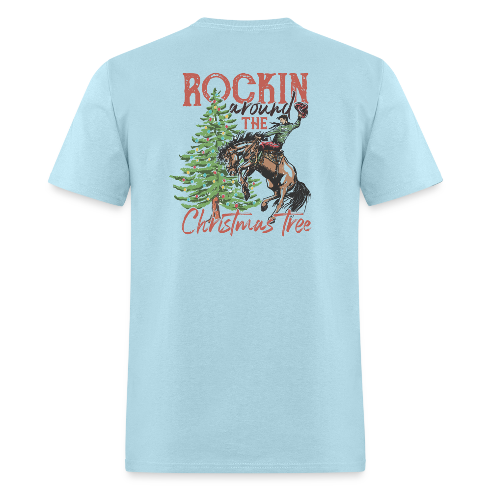 Rockin Around The Christmas Tree Tee! - powder blue