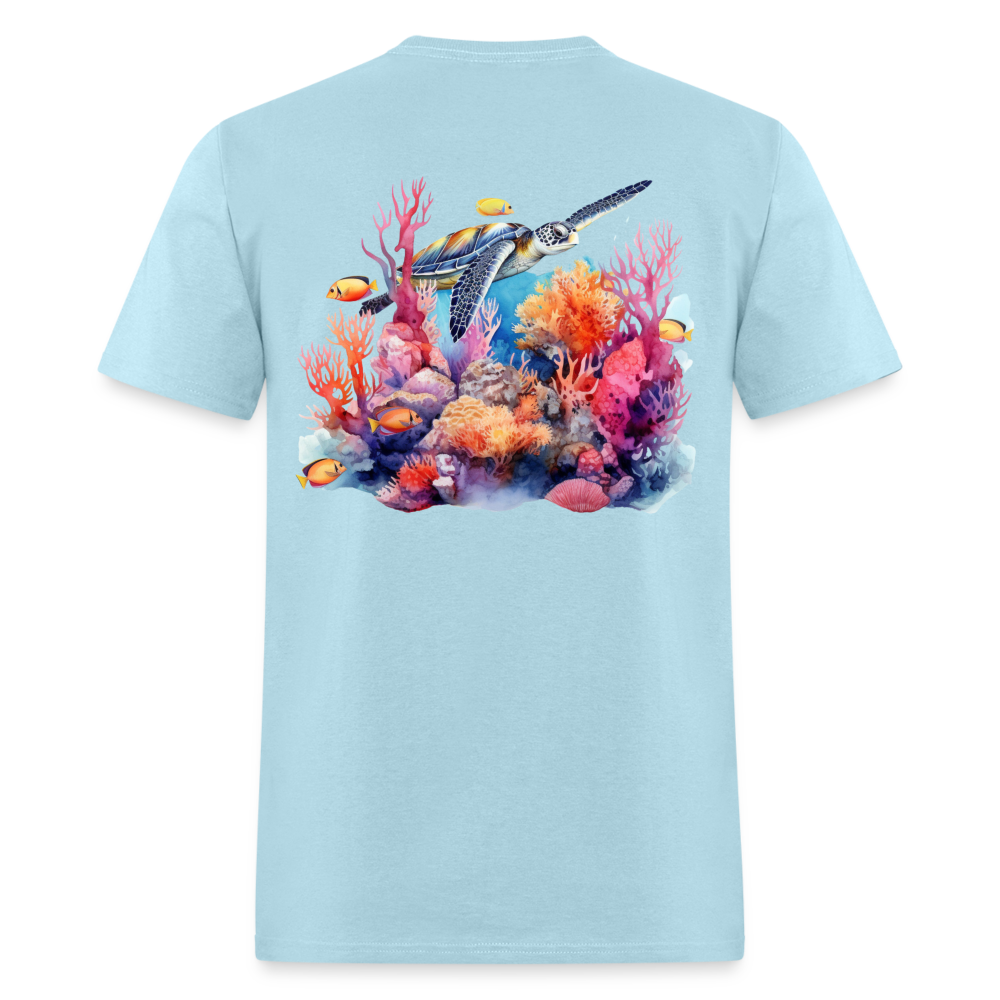 Coral Reaf Tee! - powder blue