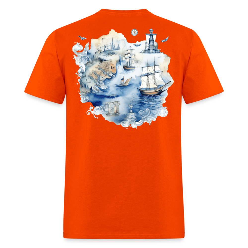 Nautical Map Tee! - orange