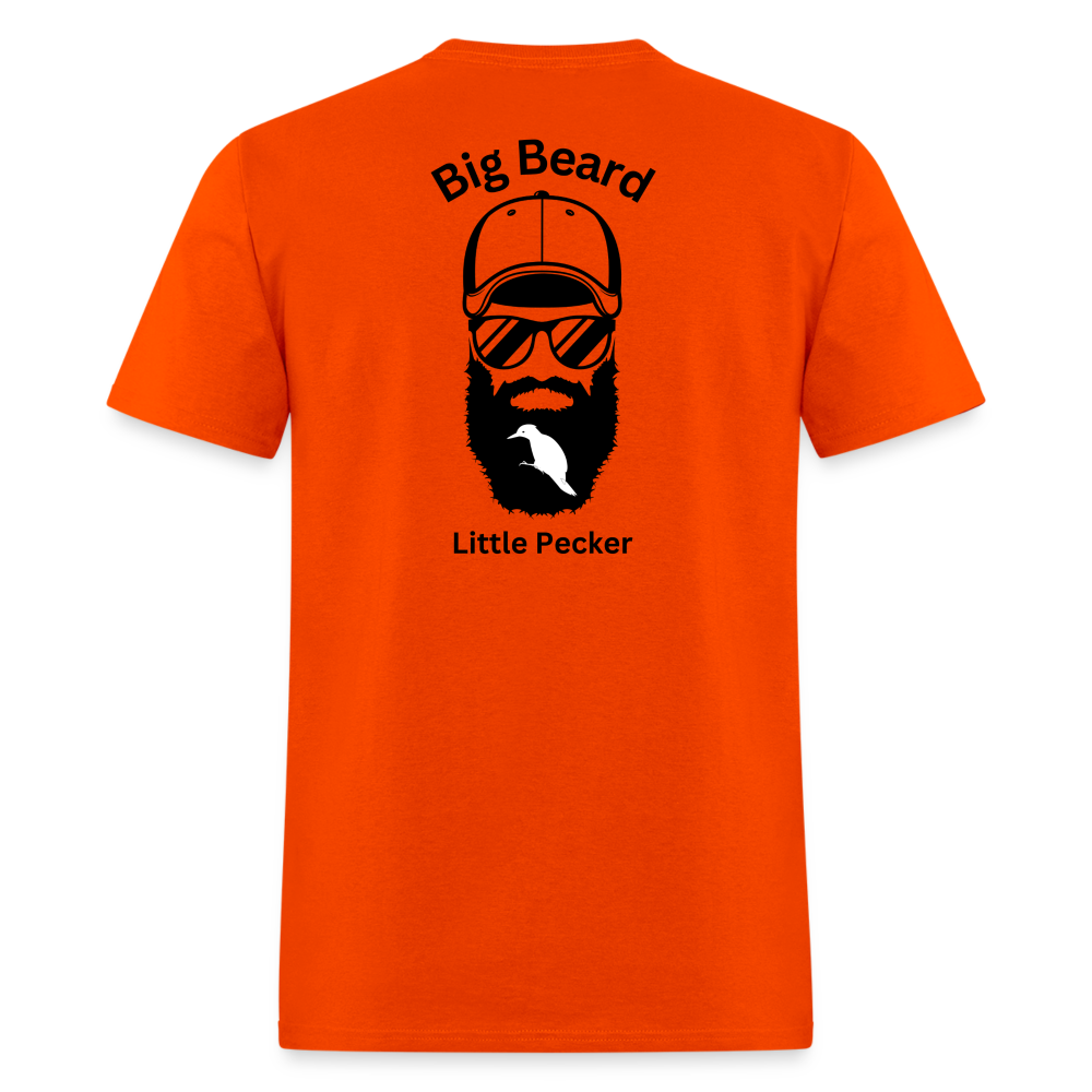 Big Beard Little Pecker Tee! - orange