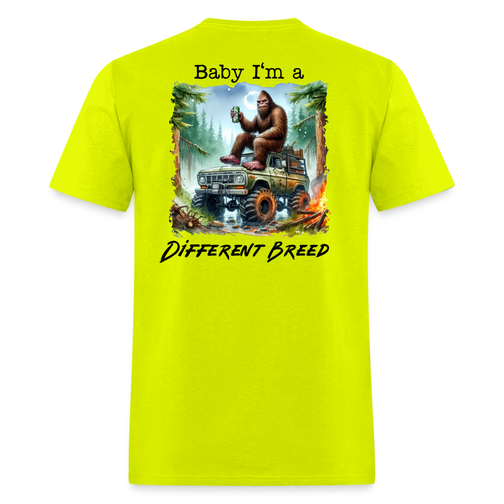 Bay Ima Different Breed Tee! - safety green