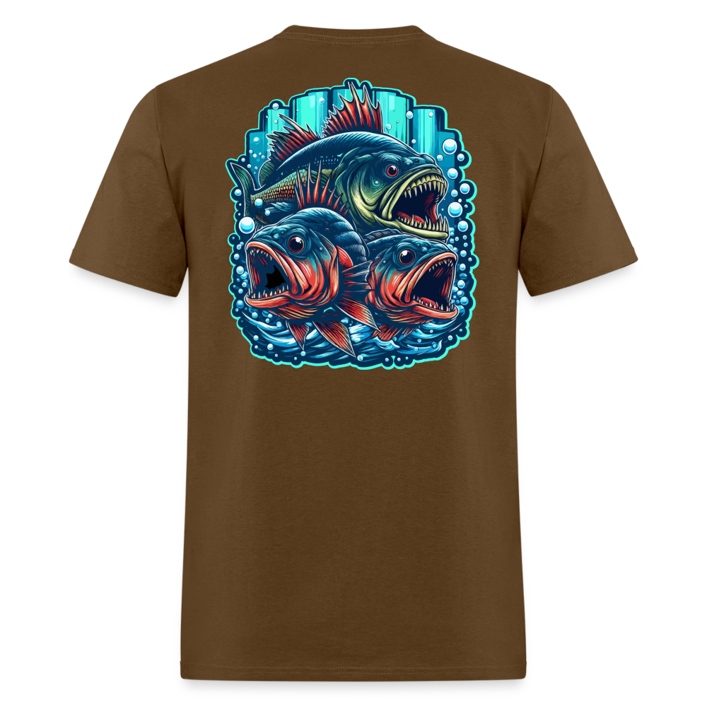 Fish Teeth Tee! - brown