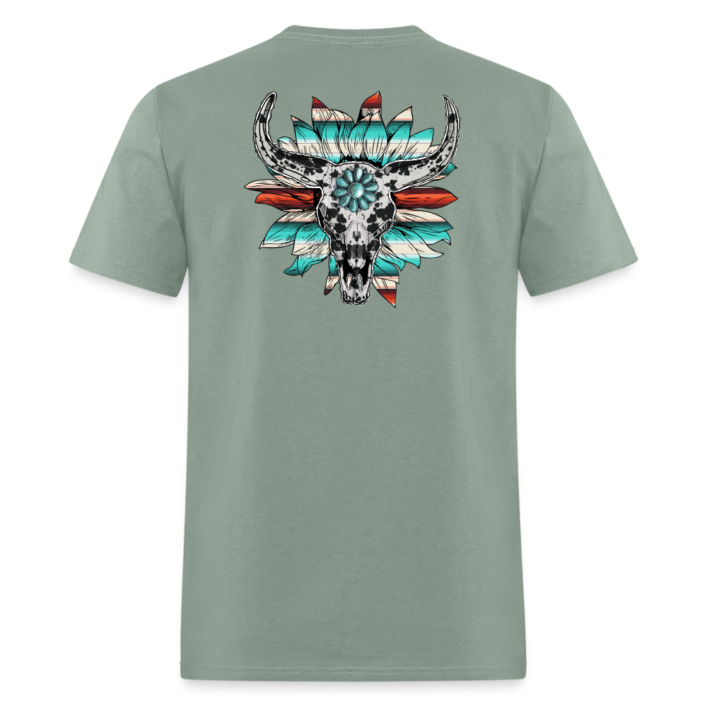 Bolo Skull Tee! - sage