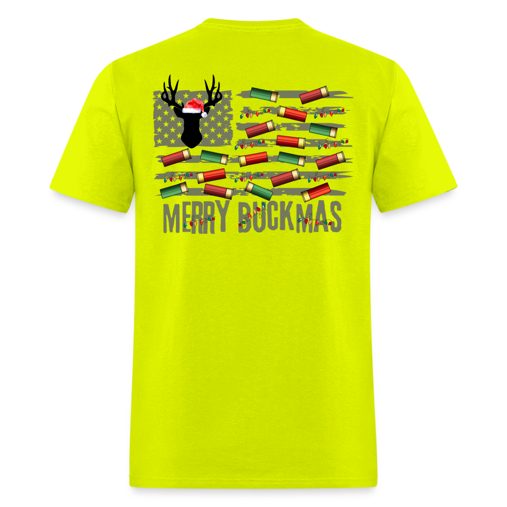 Merry Buckmas Tee! - safety green