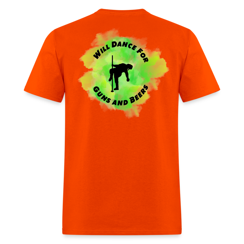 Will Dance For Guns & Beers Tee! - orange