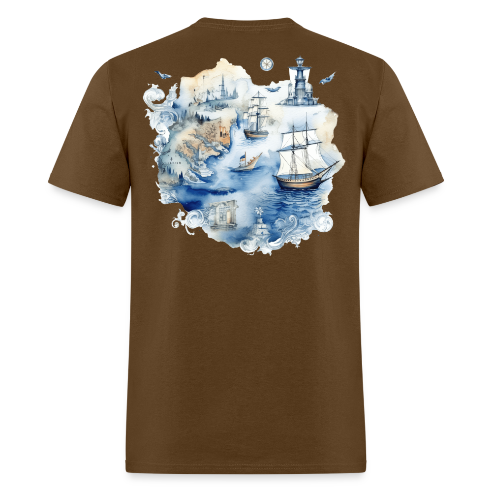 Nautical Map Tee! - brown