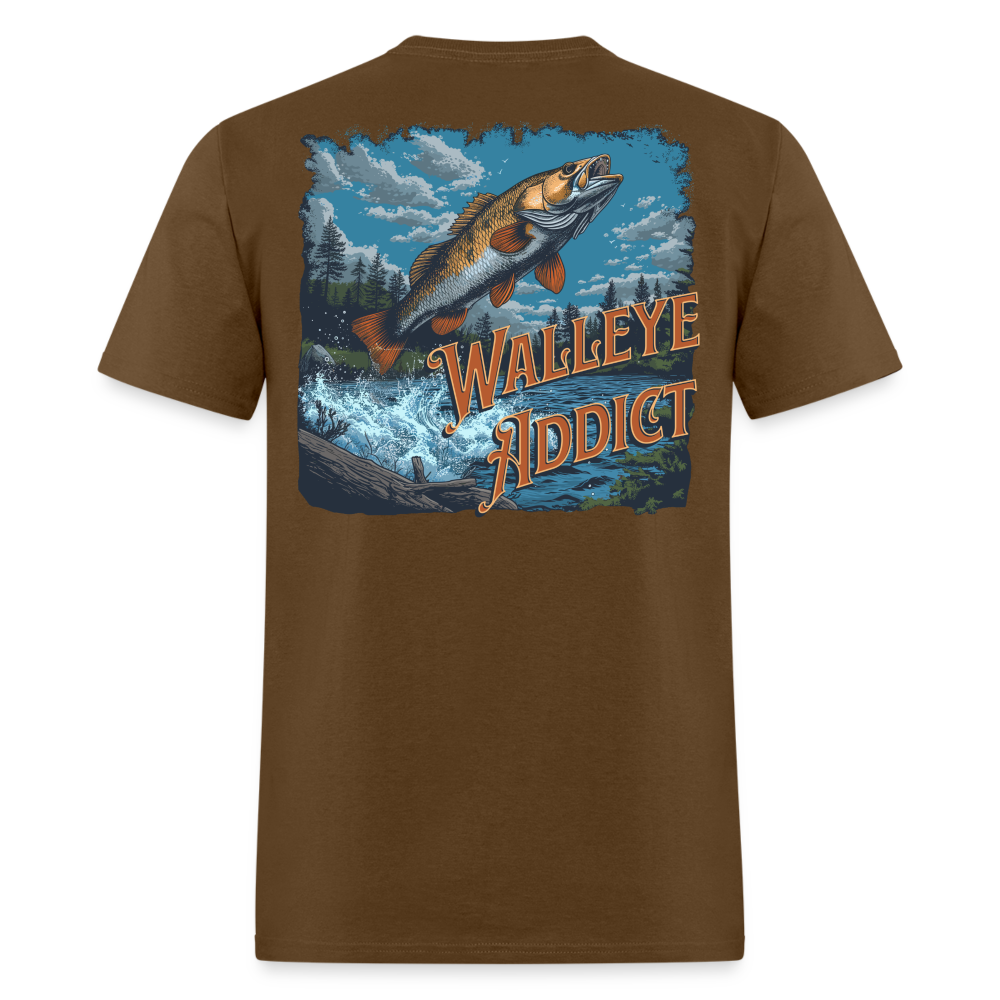 Walleye Addict Tee! - brown