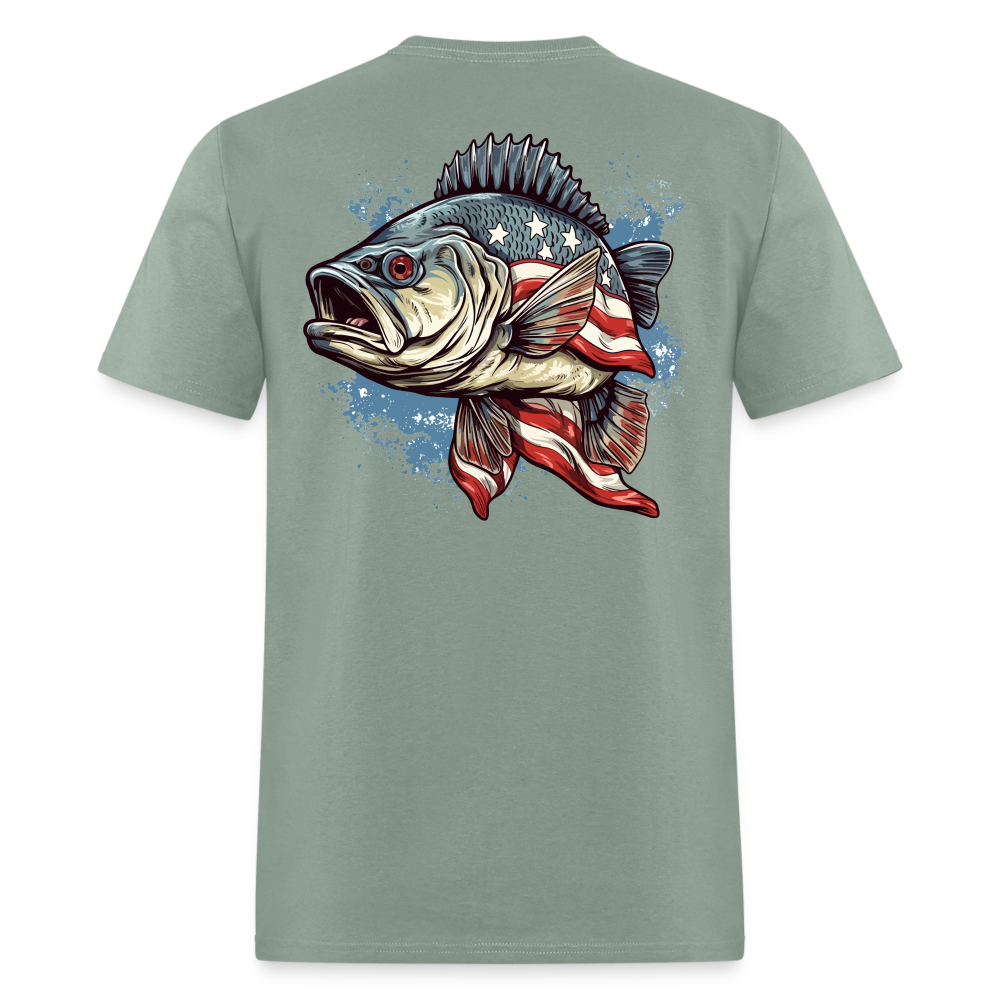 Patriotic Bass Tee! - sage