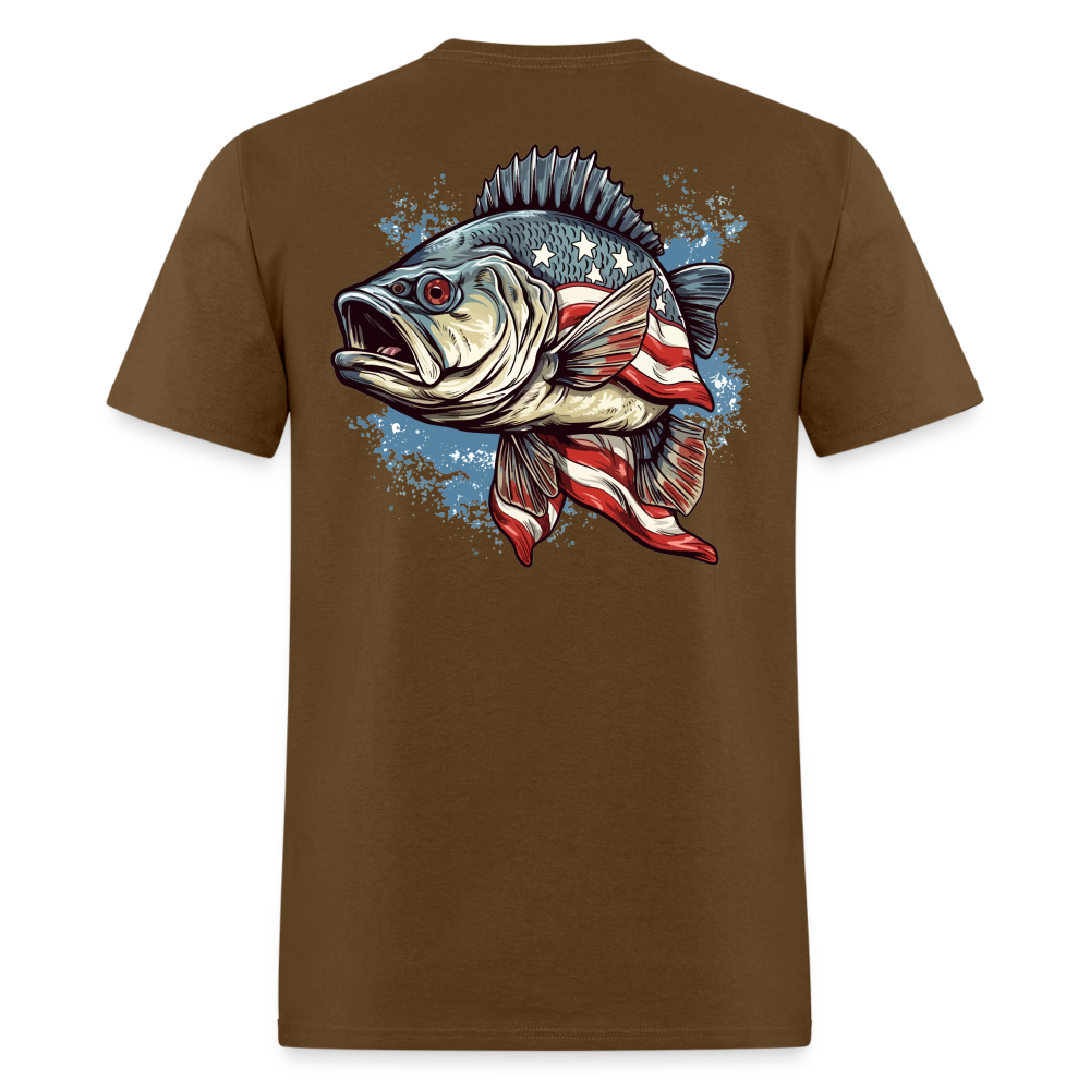 Patriotic Bass Tee! - brown