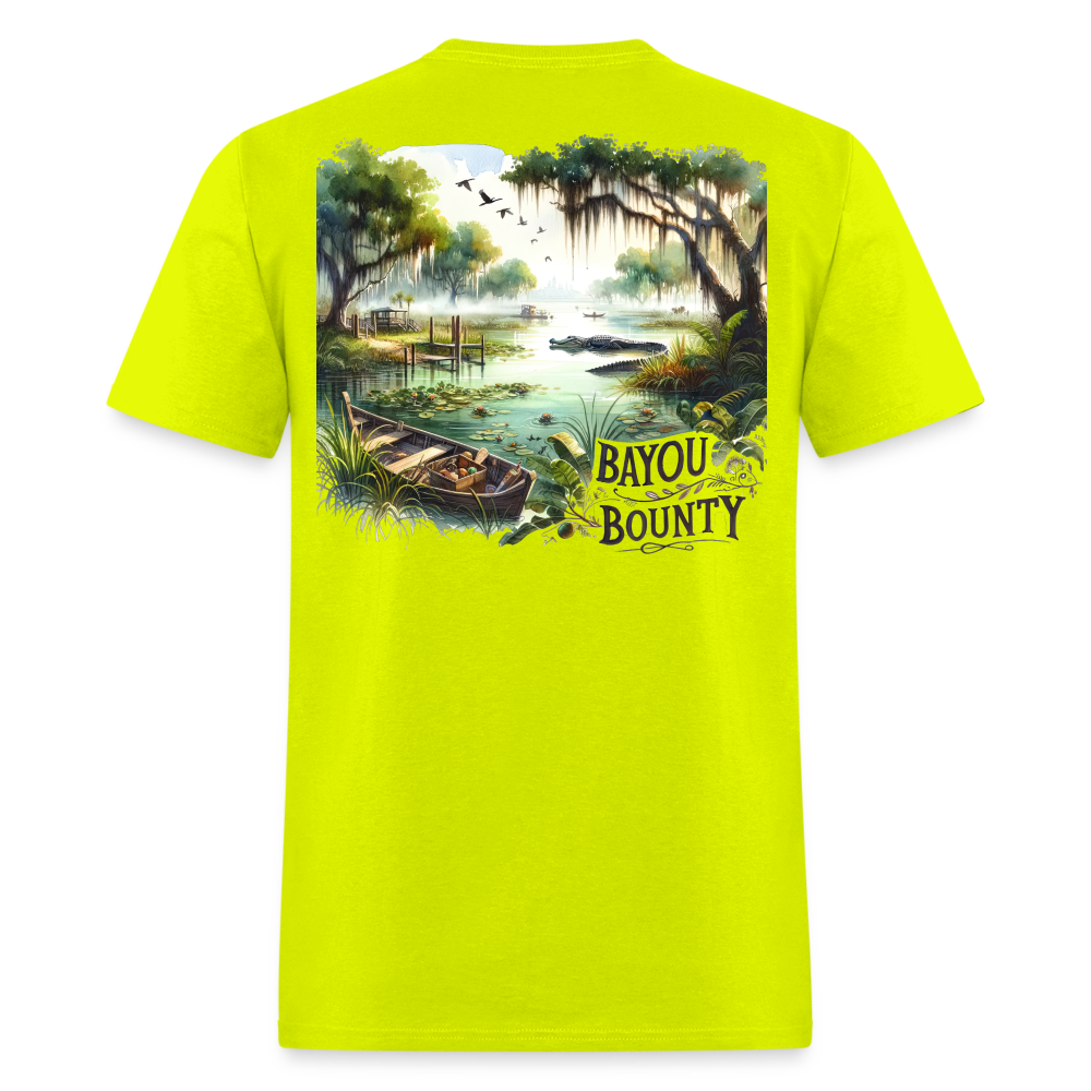 Bayou Bounty Tee! - safety green