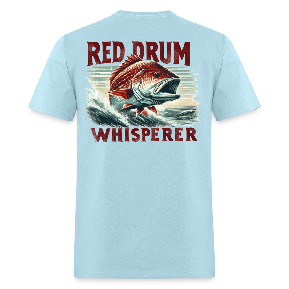 Red Drum Whisperer Tee! - powder blue