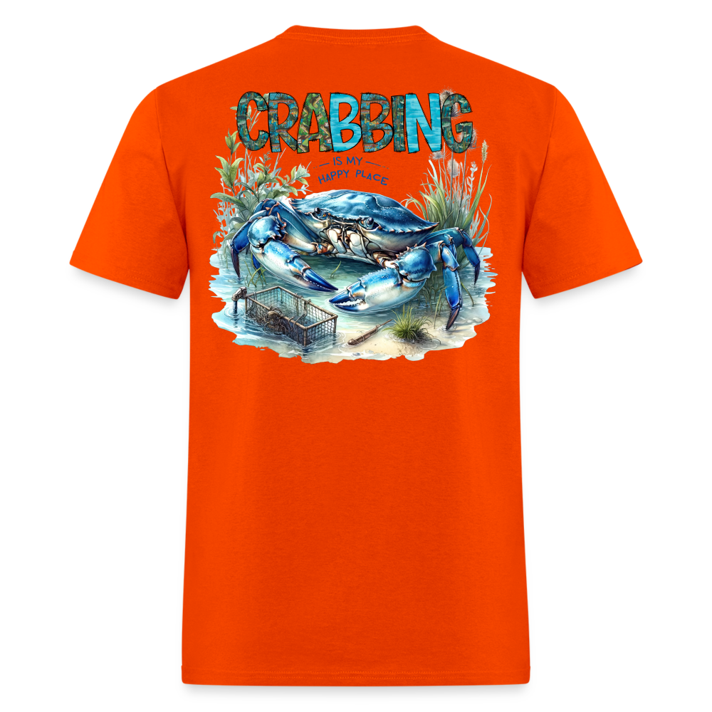 Crabbing Is My Happy Place Tee! - orange