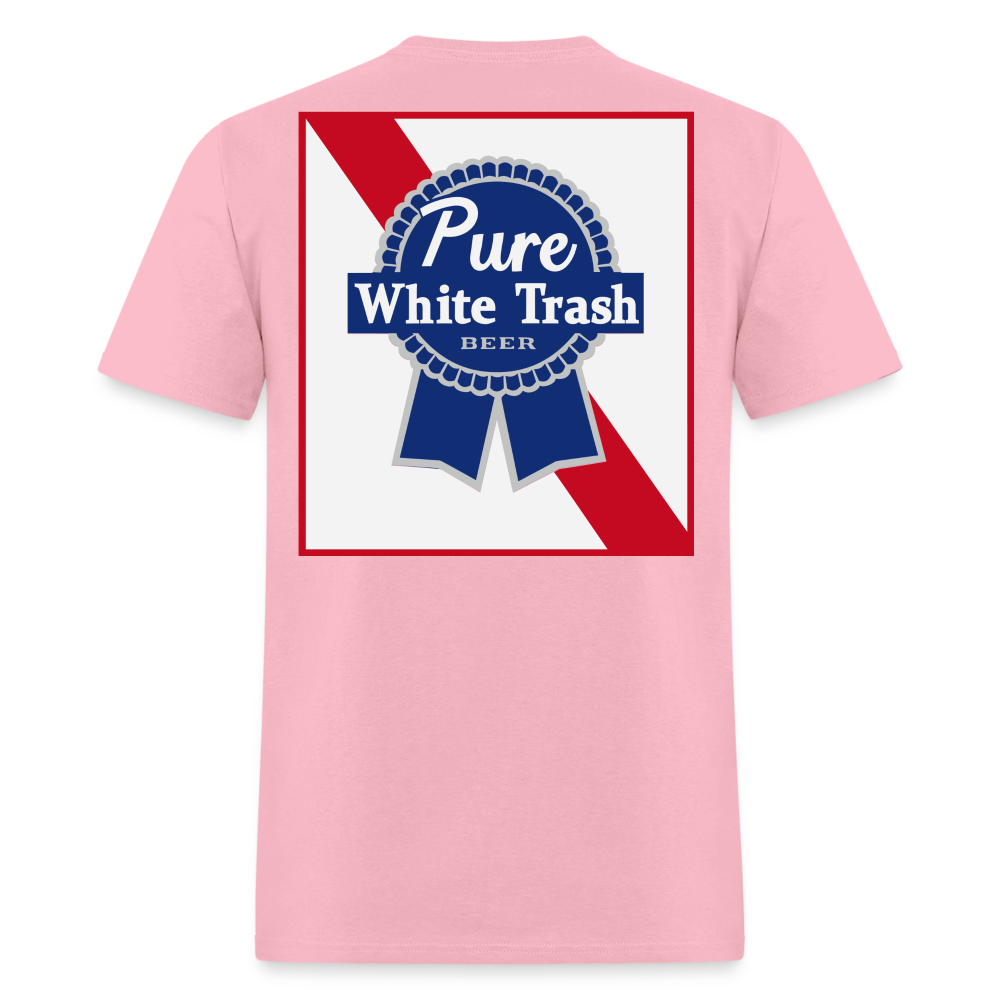 Pure White Trash Beer Tee! - pink