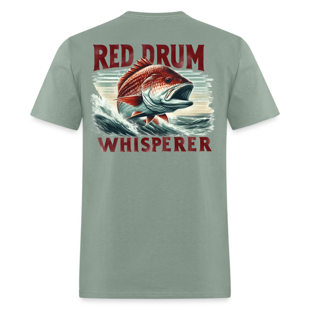 Red Drum Whisperer Tee! - sage