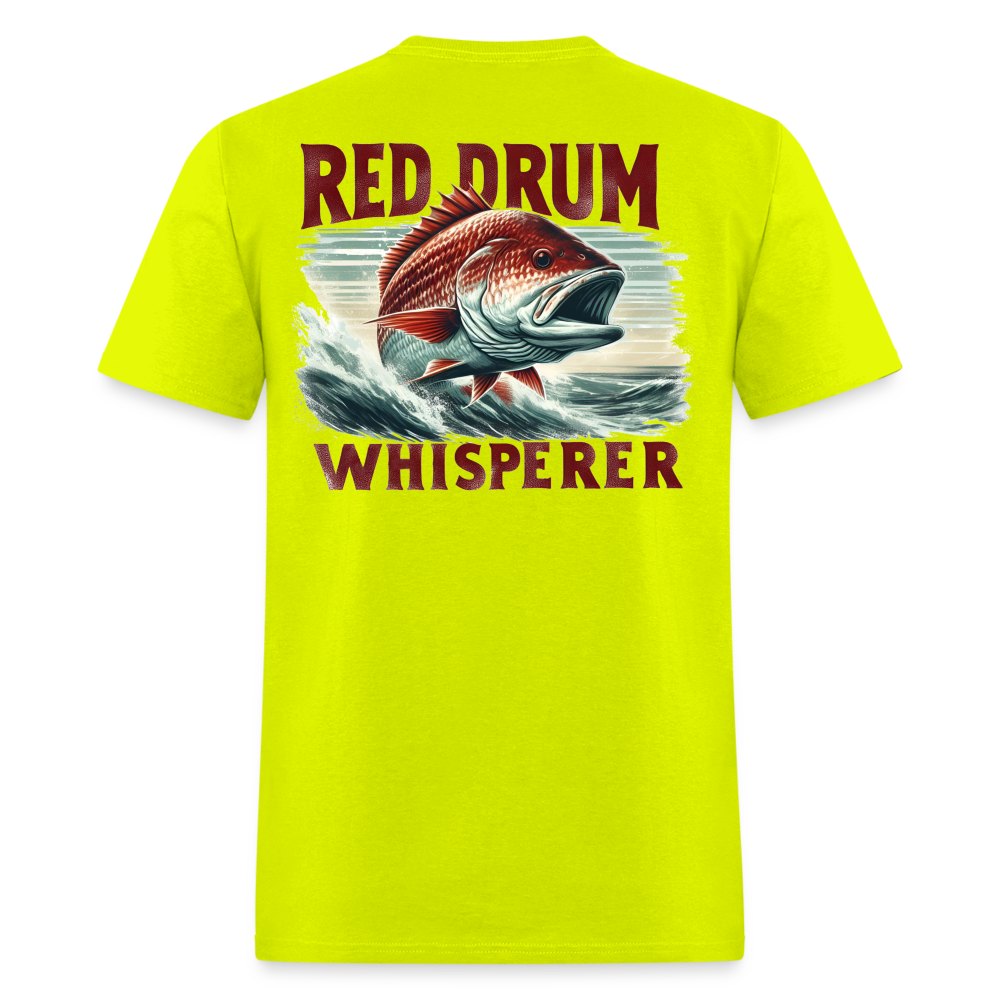 Red Drum Whisperer Tee! - safety green