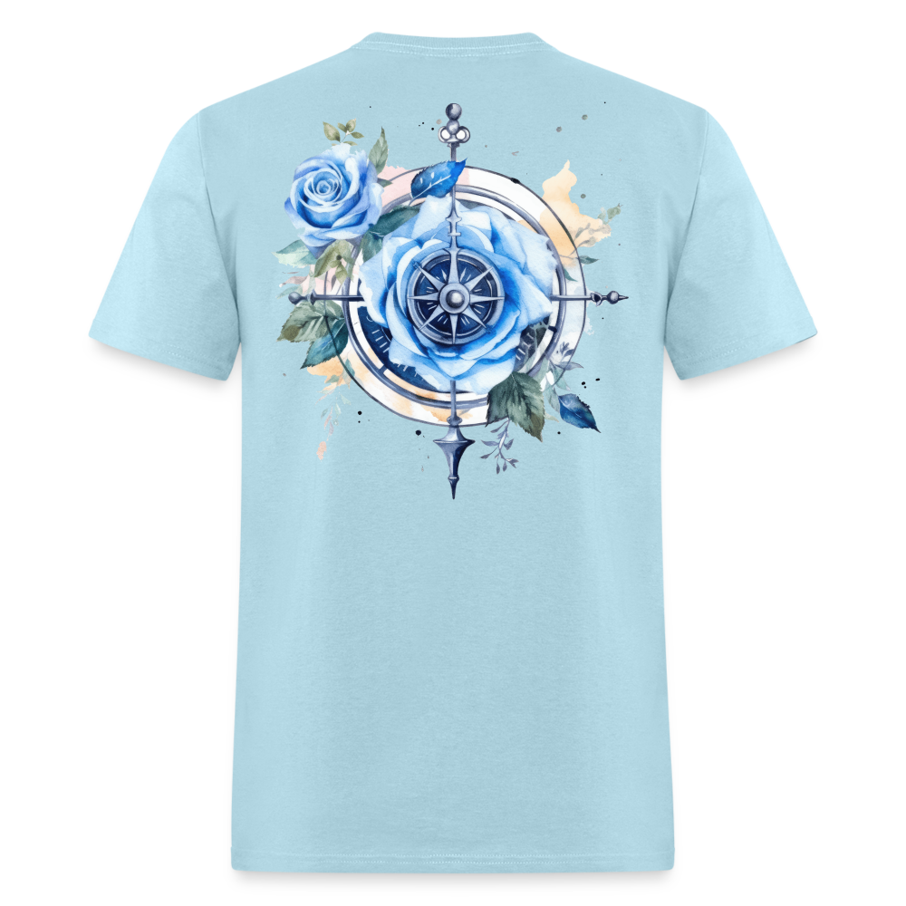 Rose Compass Tee! - powder blue