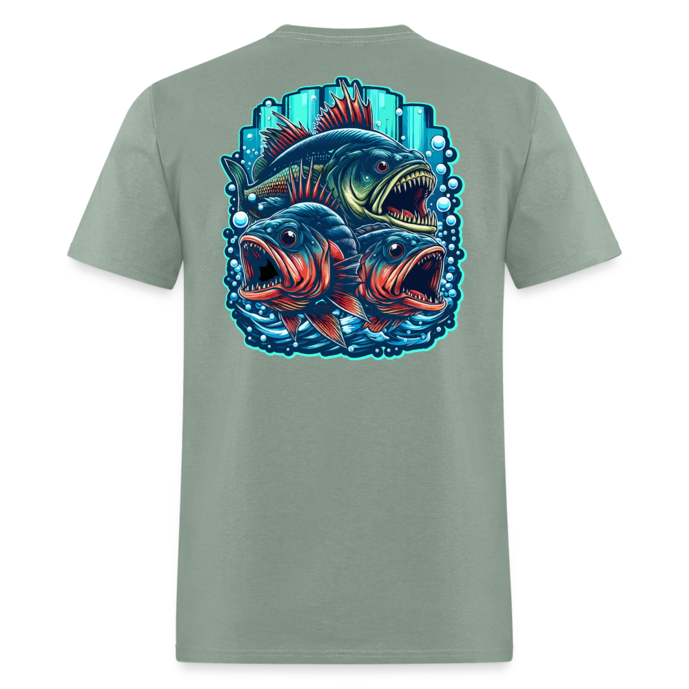 Fish Teeth Tee! - sage