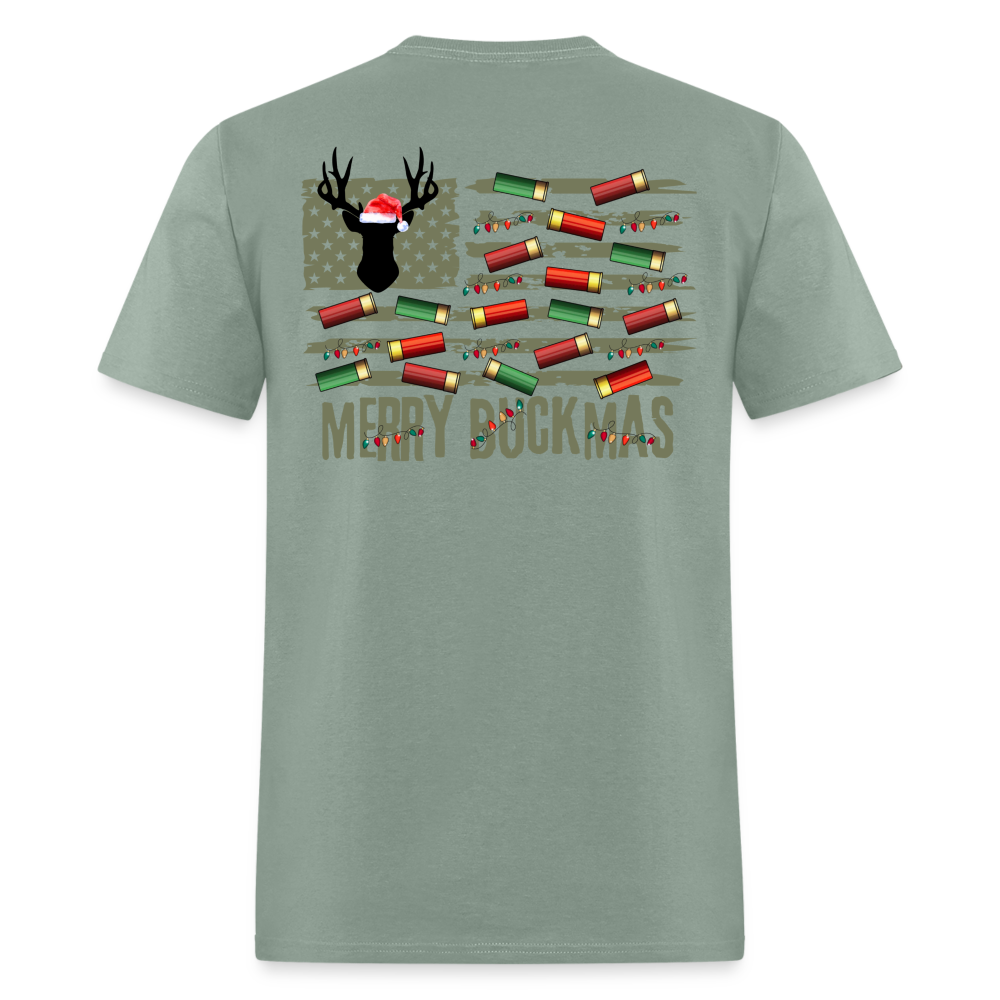 Merry Buckmas Tee! - sage