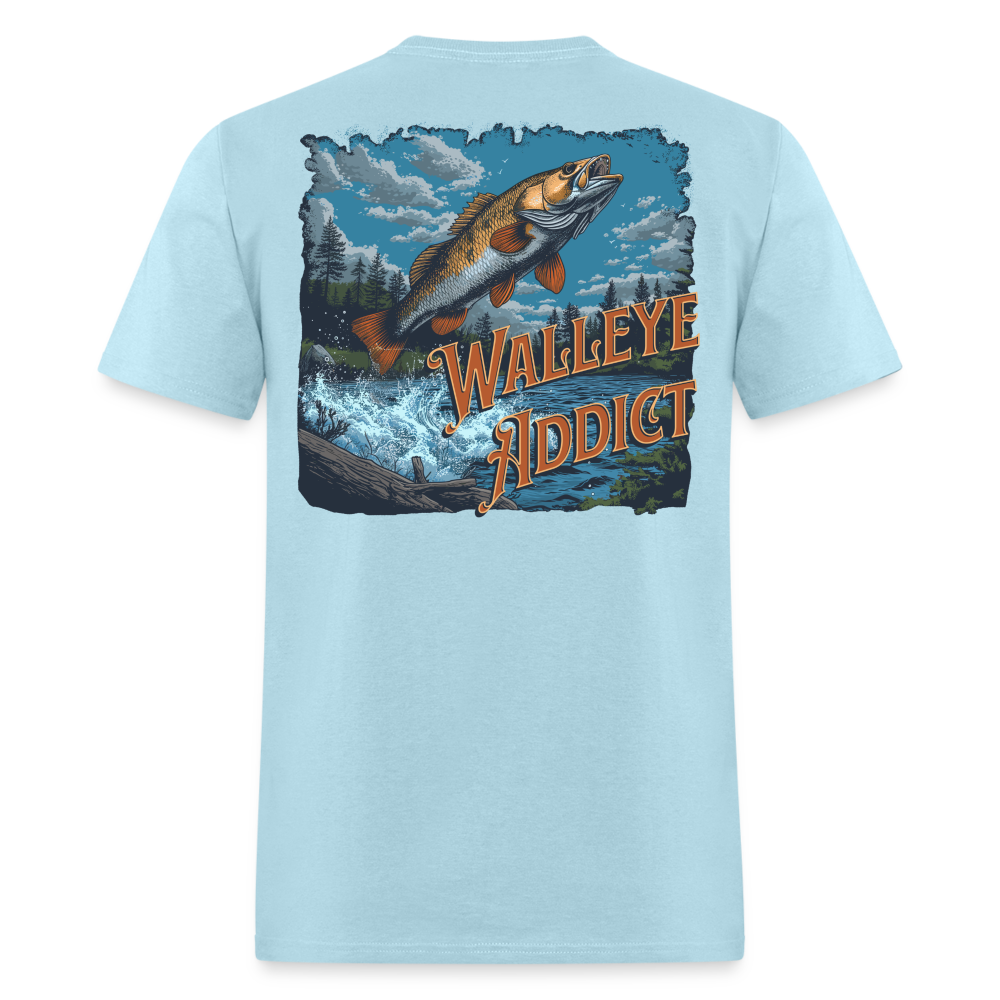 Walleye Addict Tee! - powder blue