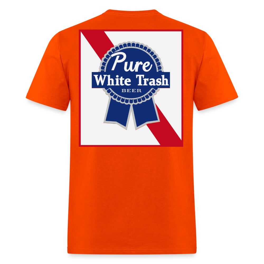 Pure White Trash Beer Tee! - orange