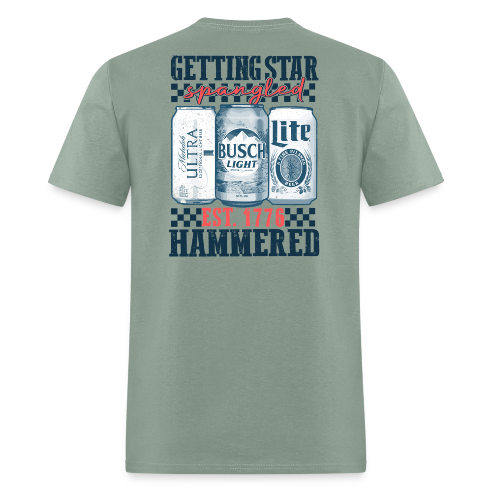 Getting Star Spangled Hammered Tee! - sage