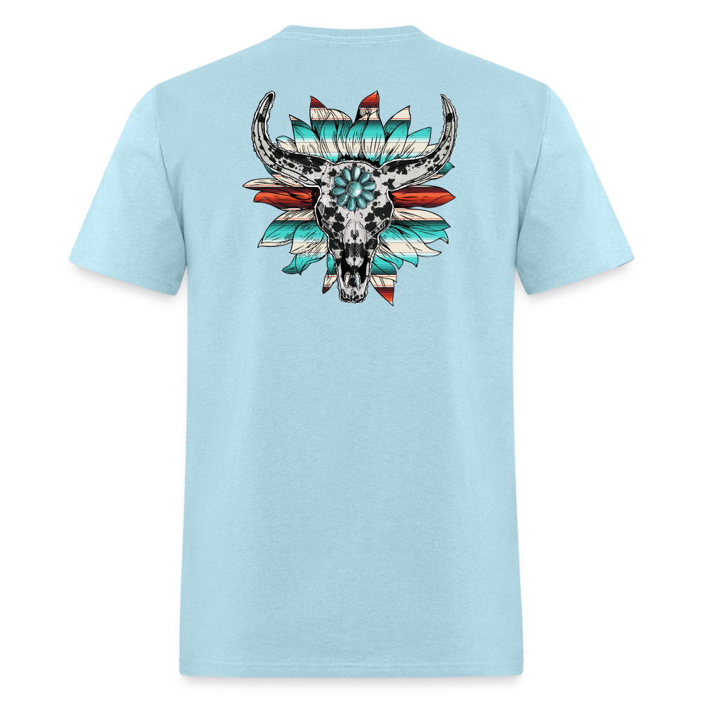 Bolo Skull Tee! - powder blue