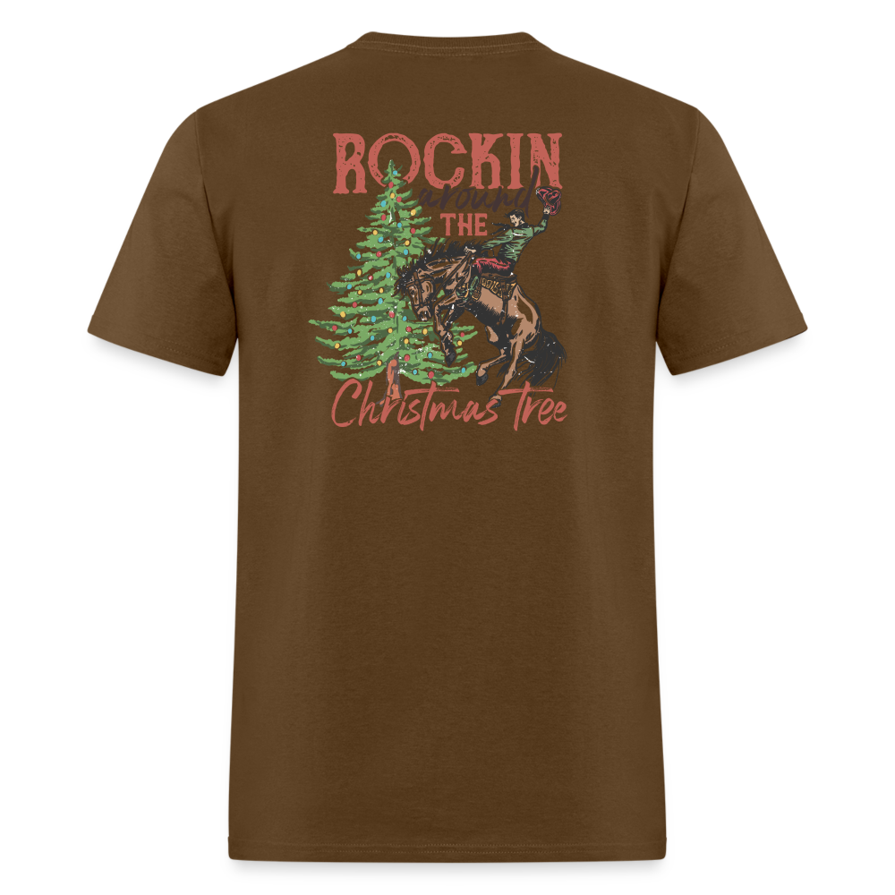 Rockin Around The Christmas Tree Tee! - brown